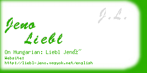 jeno liebl business card